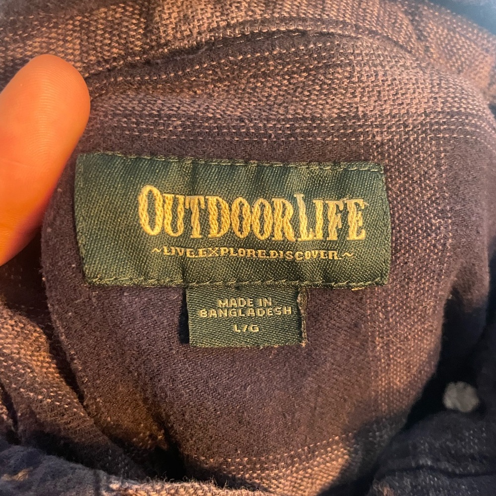 Outdoor life: dark blue plaid flannel - Picture 4 of 4